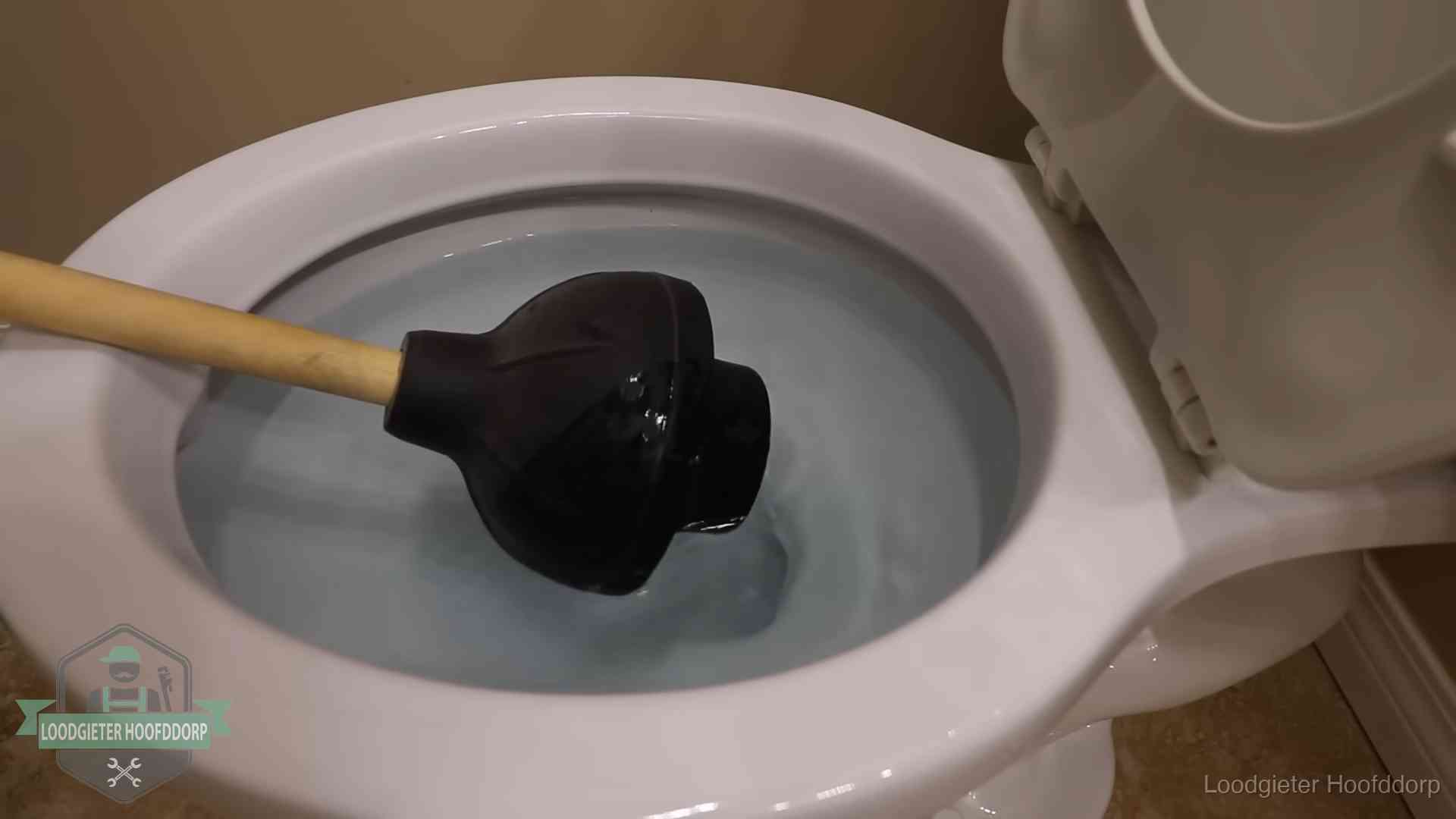 Wc vol water in Hoofddorp Plopper in een wc-pot die vol water staat in Hoofddorp
